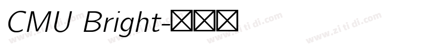 CMU Bright字体转换